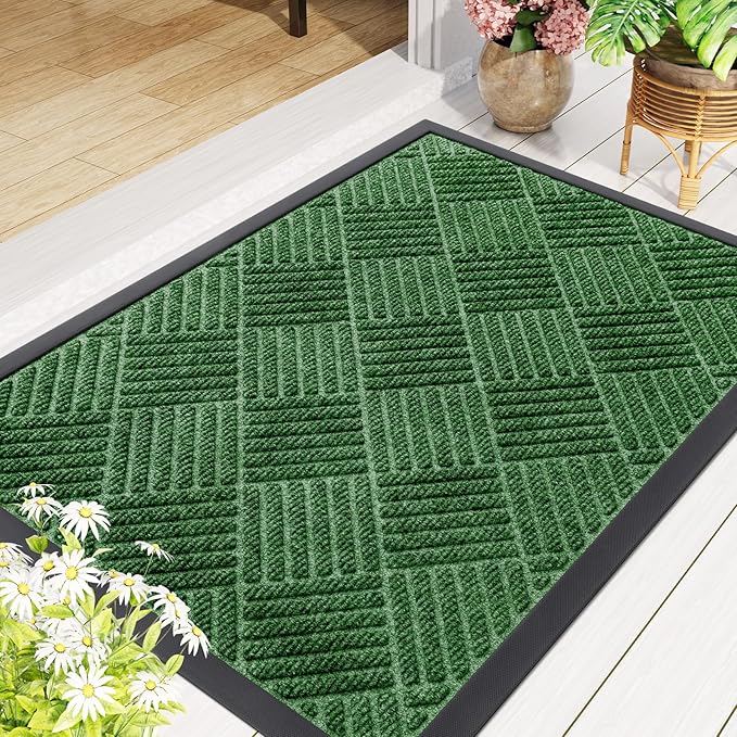 Smiry Front Door Mat Outside Entrance, Heavy Duty Outdoor Indoor Mat, Natural - Image 8