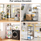 4 Tiers Shelf Metal Storage Shelves Wire Rack Closet Organizers - Image 6
