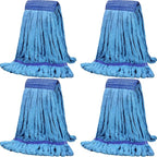 Lallisa 4 Pcs Commercial Mop Head Replacement Tube Microfiber Industrial Looped by Lallisa