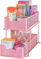 SIMPLE HOUSEWARE 2 Tier Sliding Cabinet Basket Organizer Drawer - Image 4