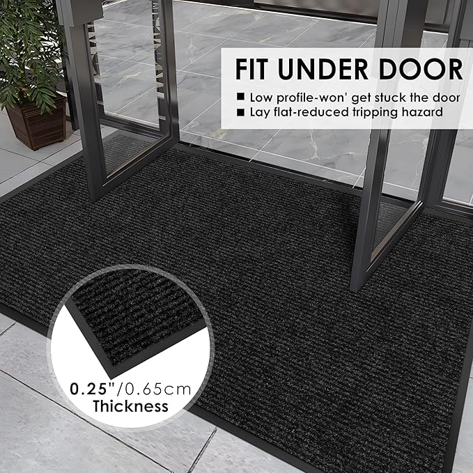 3′ x 34′ Front Door Mat Indoor Outdoor Entrance, Commercial Floor Mat Heavy - Image 4