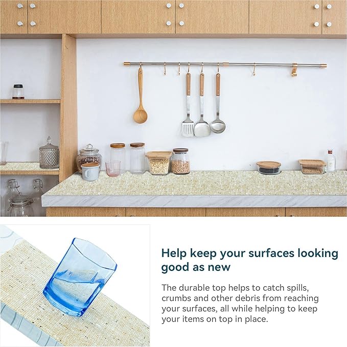 Shelf Liner Non Adhesive, 12 Inch x 10 Feet Cabinet Liners - Image 3