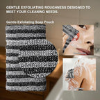 2 Pack Soap Bag Gentle Roughness, Bar Soap Pouch Saver Pocket, Exfoliating Body - Image 3