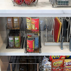 Simple Houseware 2-Tier Spice Rack Slide Out Wire Basket Drawer Organizer - Image 2