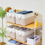 15x11x9.5 Inch Storage Baskets for Shelves, 3 Pack Storage Bins，Foldable - Image 3