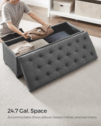 SONGMICS Storage Ottoman Bench, Foot Rest - Image 9