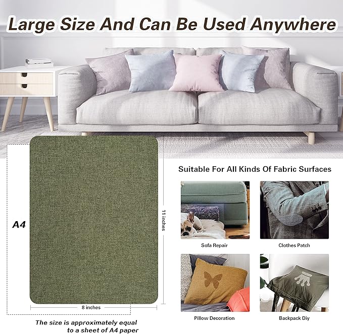 KING MOUNTAIN Fine Linen Repair Patches, Self-Adhesive Linen Fabric Patches - Image 4