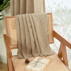 YoungsTex Toffee Linen Curtains 63 Inch Length - Image 8