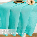 Tollpiz Sheer Door Curtains Closet Linen Textured Curtain Sheers Doorway Light - Image 6