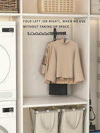 Dr.DJ Wall Hanger for Clothes, Coat Hanger Wall Mounted Matte Black Retractable - Image 5