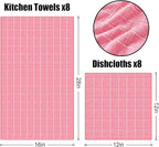 Homaxy Microfiber Kitchen Towels and Dishcloths Set, 16 Pack Soft and Absorbent - Image 6