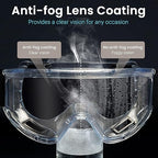 AirGearPro Vision-1000 Anti-Fog Safety Goggles | Impact Resistant Protective - Image 3