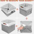 12in Open Fabric Storage Basket - Image 7