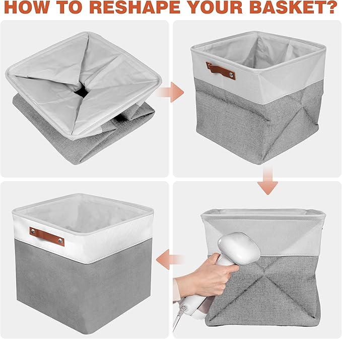 12in Open Fabric Storage Basket - Image 7