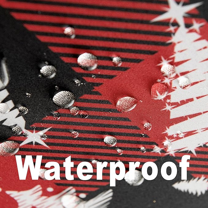 Red Gingham Plaid Christmas Tree Tablecloth - Image 4