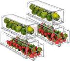 Sorbus Small Wide Clear Storage Drawers – Stackable Pull-Out Storage Bins by Sorbus