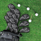 Welspo Magnetic Leather Golf Iron Head Covers 11 Pack Synthetic Leather Club - Image 9