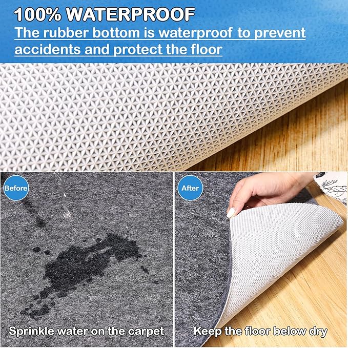 Non-Slip Rug Pads 1/4” Thick, 10x14Ft Waterproof Rugs Non Skid Rug Pad - Image 5