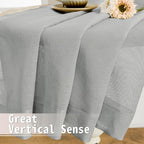 Tollpiz Short Sheer Door Curtains Closet Linen Textured Curtains Sheer Doorway - Image 6