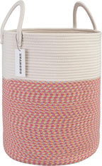 Cotton Rope Laundry Basket Hamper by XUANGUO