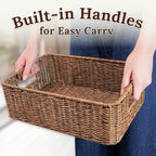 Baskets for Organizing, Undershelf Wicker Storage, Hand Woven Organizer for - Image 6