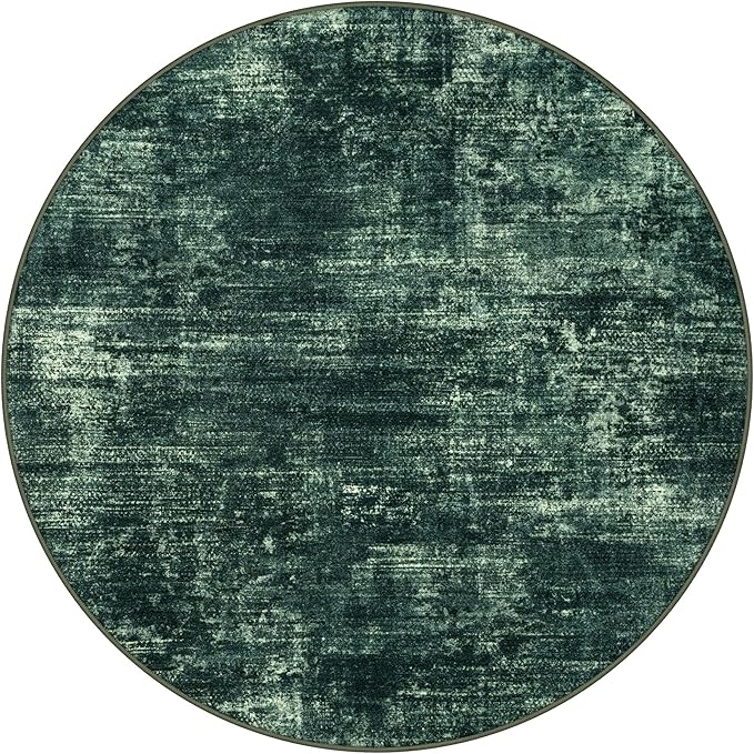 IOHOUZE Abstract Round Area Rug 6 Ft Washable Circle Rugs Large Round Rug Non - Image 9