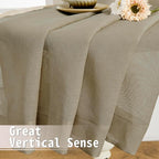 Tollpiz Small Sheer Door Curtain Closet Linen Textured Curtain Sheers Doorway - Image 6