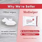 Mediwiper 20 Count Alcohol-Free Sanitizing Wipes Disinfecting Large Unscented - Image 3
