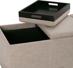 SIMPLIHOME Avalon 42 inch Wide Contemporary Rectangle Storage Ottoman in - Image 6