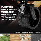 SunnyFeel Heavy Duty Collapsible Outdoor Utility Wagon Cart 400LB Capacity - Image 5