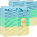 Shop Towels – 150 Pack Edgeless Microfiber Cleaning Cloths, Reusable Lint-Free by PioFiber