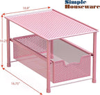 Simple Houseware Stackable Under Sink Cabinet Sliding Basket Organizer Drawer - Image 3