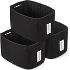 Cotton Rope storage Basket Bins 14.5X9.5X9.3“ Woven Basket by XUANGUO