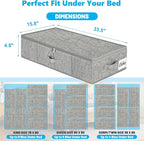 Under Bed Storage Container Bins 2 Pack, 4.5 Inch Slim Low Profile Underbed - Image 4