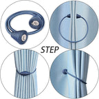 2 PCS Magnetic Curtain Tiebacks, European Style Convenient Drape Tie Backs - Image 2