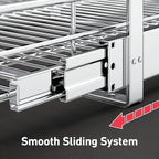 Pull Out Cabinet Organizer, 2 Tier Wire Basket Slide Out Shelf Storage - Image 3