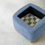 Walker Edison Linley Contemporary Small Storage Bouclé Ottoman - Image 5