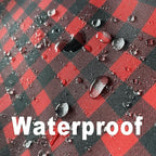 Red Waterproof Plaid Christmas Tablecloth Fabric - Image 2