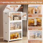 Storage Bins with Lid 76QT, Stackable Storage Containers with Wheels and - Image 2
