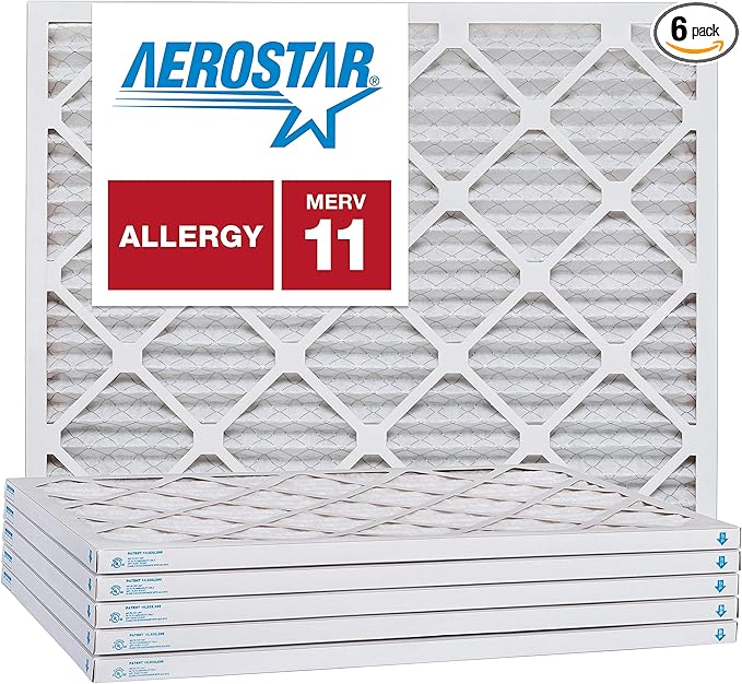 Aerostar 8x18x1 MERV 11, Pleated Air Filter, Box of 6, Made in the USA by AirFiltersDelivered
