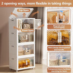 Storage Bins with Lid 76QT, Stackable Storage Containers with Wheels and - Image 2