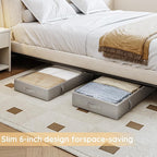 Vailando Under Bed Storage Containers, Underbed Storage Bins, 6 Inches Tall - Image 2