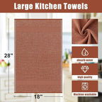 Homaxy Premium Kitchen Towels, Large Cotton Kitchen Hand Towels, Flat and Terry - Image 9