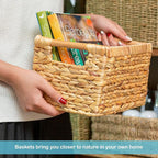 Small Wicker Baskets for Organizing Bathroom, Hyacinth Baskets for Storage - Image 7