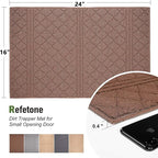 REFETONE Indoor Doormat, Front Back Door Mat 16"x24" Absorbent Rubber Backing - Image 2