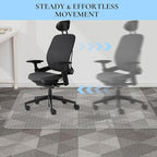 Office Chair Mat for Low Pile Carpet, 48” x 36” Transparent Office Desk Chair - Image 6