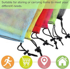 18"X24" 6Pcs Mesh Laundry Drawstring Bag Nylon Drawstring Gym Bag - Image 4