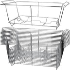 12 Pack Chafing Wire Rack Buffet Stand Chrome Frame by COMFICOVE