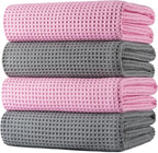 POLYTE Microfiber Oversize Quick Dry Lint Free Bath Towel, 60 x 30 in, 4 Pack by Polyte