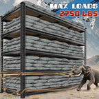 59.8"W Garage Shelving 72"H Storage Shelves 2750LBS Metal Shelving Heavy Duty - Image 3